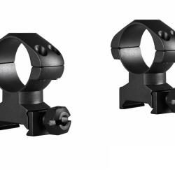 Colliers pour lunette Hawke pr&eacute;cision 25,4 mm - Haut - Weaver