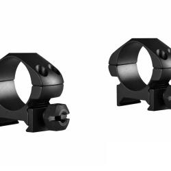 Colliers pour lunette Hawke pr&eacute;cision 25,4 mm - Bas - Weaver