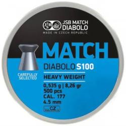 Plombs JSB Match Diabolo S100 4.5 mm 8.25 grain