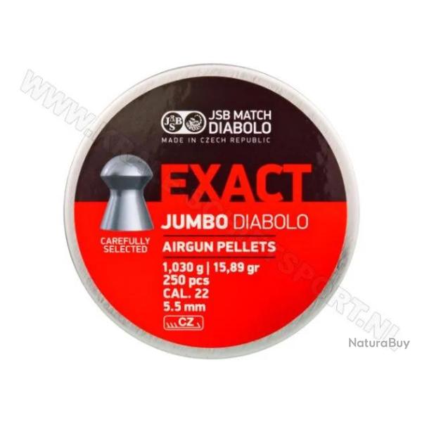 Plombs JSB Exact Diabolo Jumbo 5.5 mm 15.89 grain