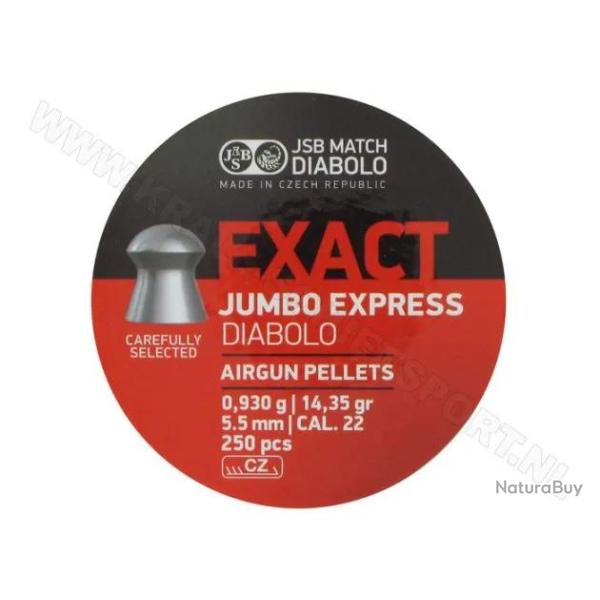 Plombs JSB Exact Diabolo Jumbo Express 5.52 mm 14.35 grain