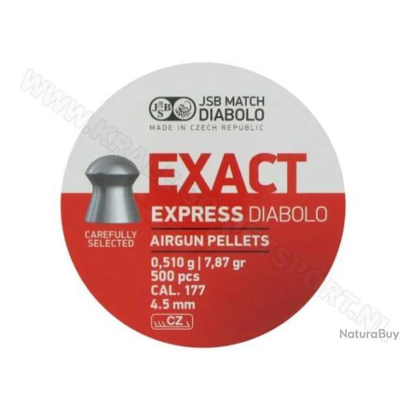 Plombs JSB Exact Diabolo Express 4.52 mm 7.87 grain