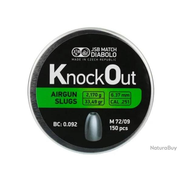 Slugs JSB Knock Out 6.37 mm HP 33.49 grain (.251)