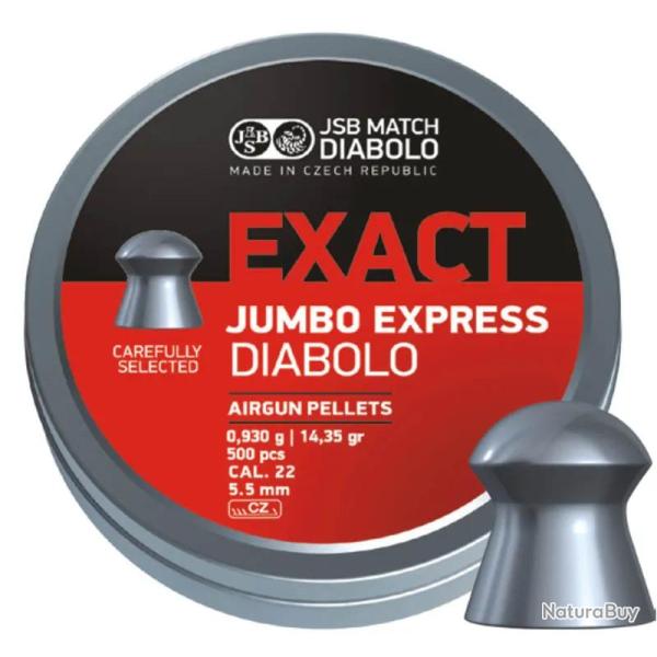 Plombs JSB Exact Diabolo Jumbo Express BigBox 5.52 mm 14.35 grain