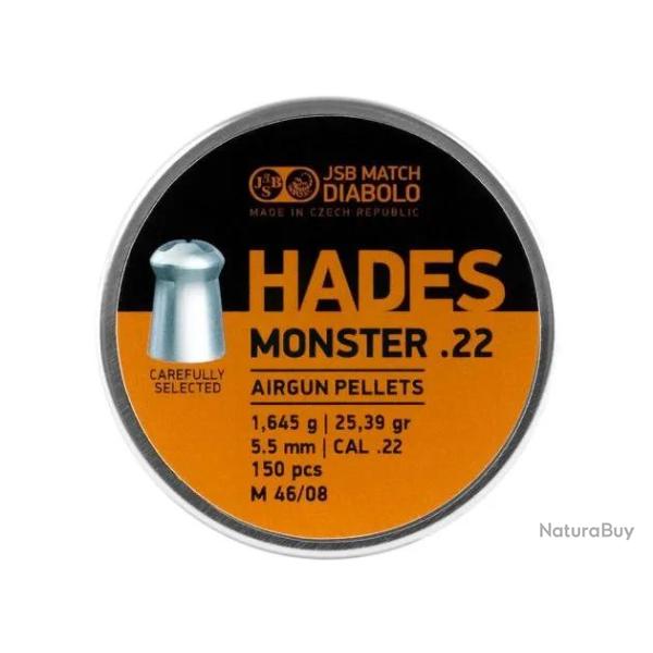 Plombs JSB Hades Monster 5.52 mm 25.39 grain