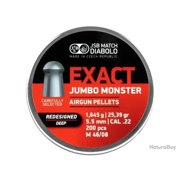Plombs JSB Jumbo Exact Monster Redesigned Deep 5.52 mm 25.39 grain