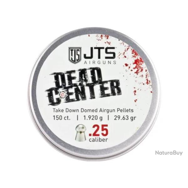 Plombs JTS Dead Center pr�cision Domed 6.35 mm 29.63 grains