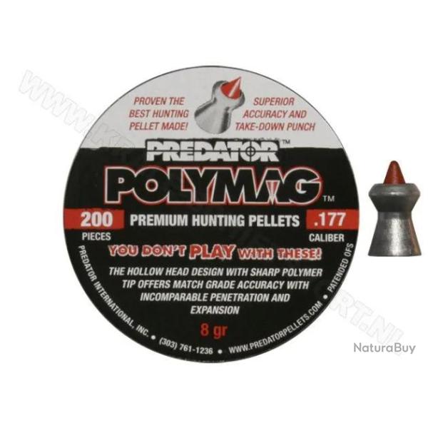 Plombs Predator Polymag - Cal. 4.5 mm 8 grains