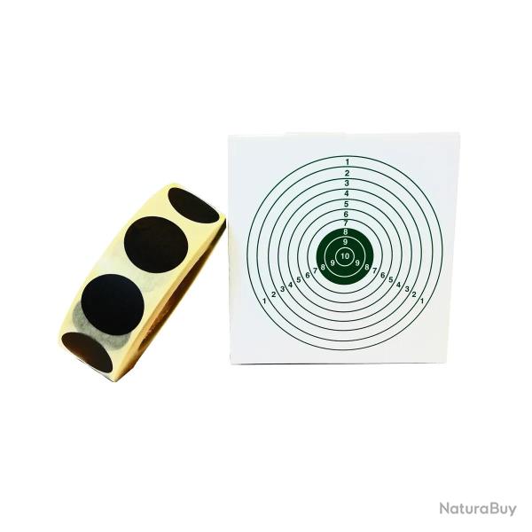Gommettes pour cibles diam. 19 mm noires x1000