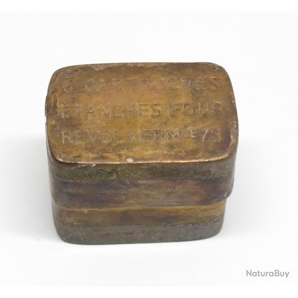 Boite vide �tanche en laiton pour cartouches revolver 1873