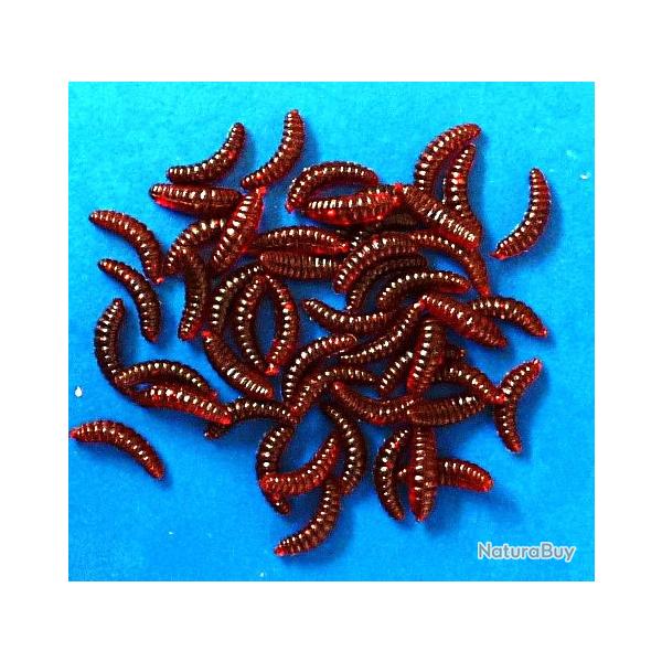 50 LARVES ASTICOTS - plastique   - lgr
