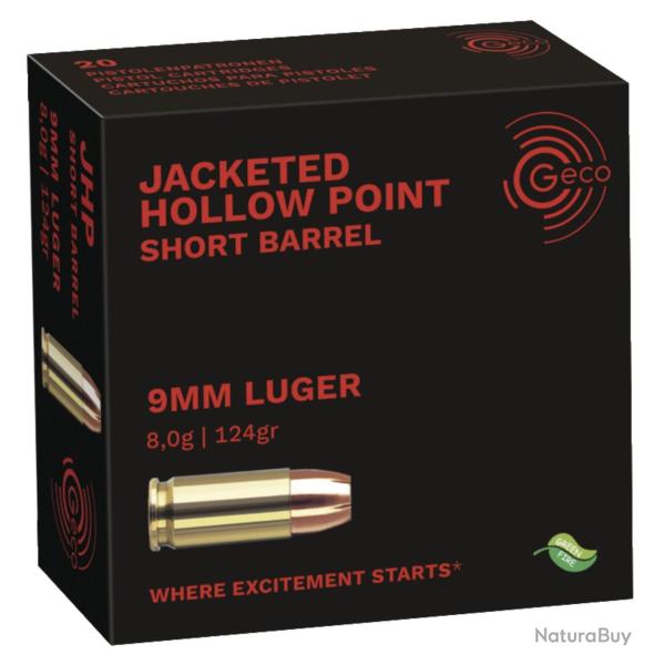 Munition 9MM Para JHP Geco boite de 20