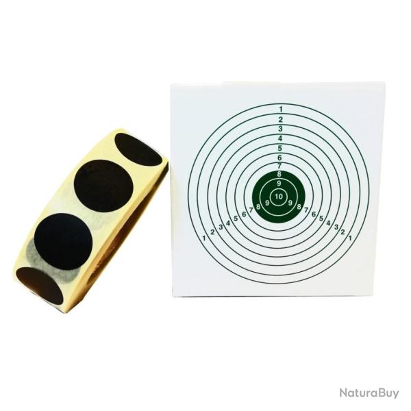 Gommettes noires pour diam 15mm boite de 1000