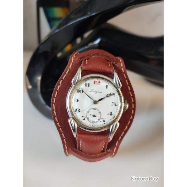 Montre Longines militaire 1913 - Bo�tier aviateur WW2 -