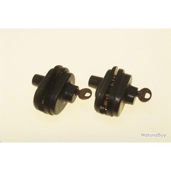 Lot de 2 Verrous de pontet � clef