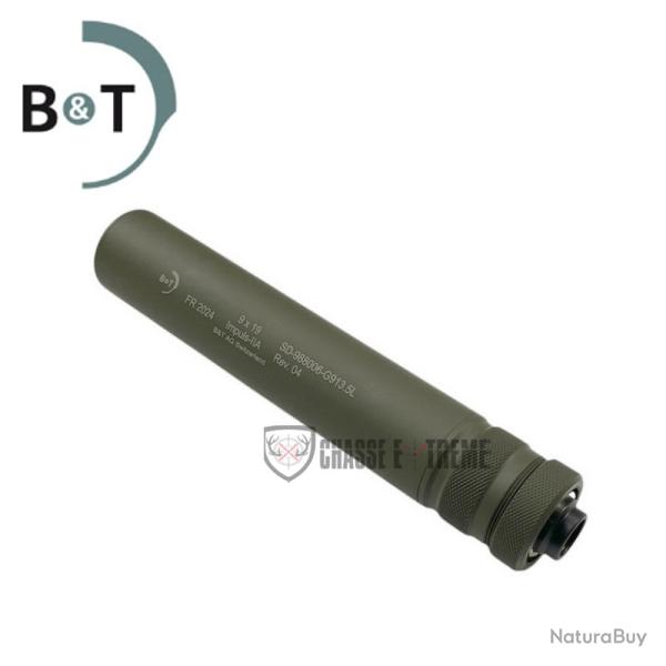 Silencieux B&T Impuls-IIA M13.5x1 G Cal 9x19 pour Glock Vert Od