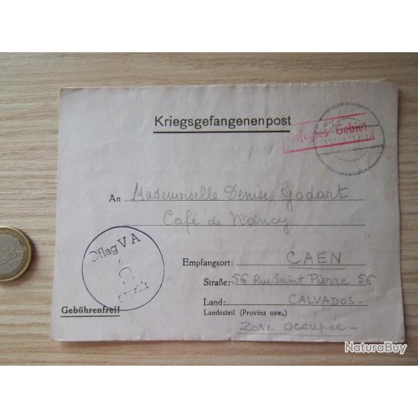 lettre oflag officier prisonnier guerre 11 nov.1940 document militaire