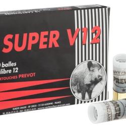 Balles Prevot Subsonique V12 demi-blind&eacute;e expansive - Cal. 12/67