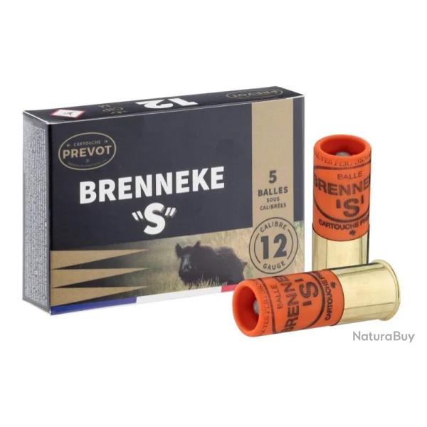 Balles Prevot BRENNEKE ''S'' demi-blinde - Cal. 12/70