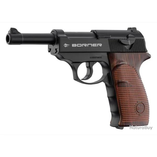 Pistolet CO2 culasse fix� BORNER C41 P38 Cal. 4.5mm BB's