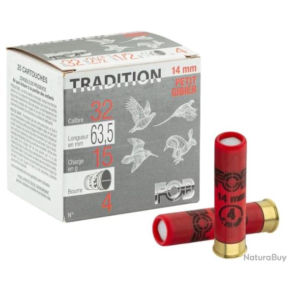Cartouches Fob Tradition Cal 14 mm x 25 cal. 32 14 mm
