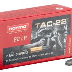 Cartouches 22lr Balles de chasse Norma TAC-22 22 LR