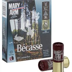 Cartouches Mary Arm B&eacute;casse 38 BG- Cal. 12/70 8