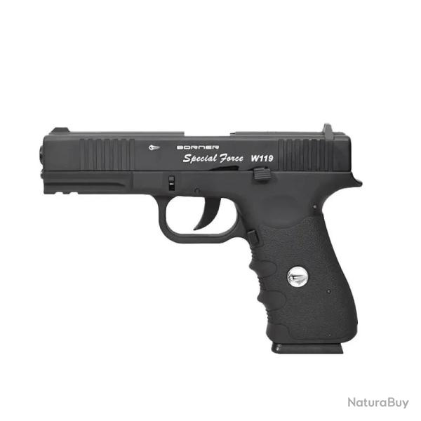 Pistolet semi automatique � air comprim� Borner W119 Cal. 4.5mm 4.5 mm