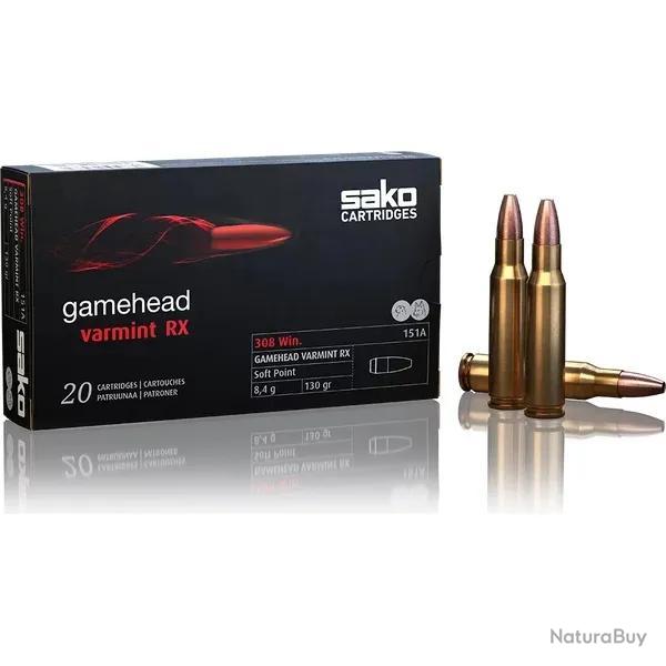 Balles Sako Gamehead Varmint Rx 308 Win 130 Grains