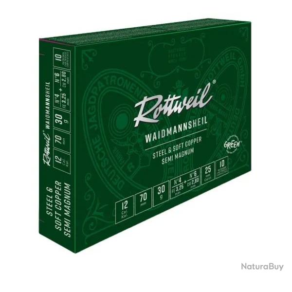 Cartouche Rottweil Steel & Soft Copper 12/76 x10 4 + 6