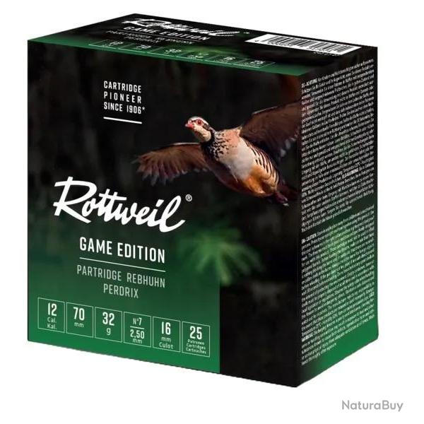 Cartouche Rottweil Perdrix 12/70 x25 7