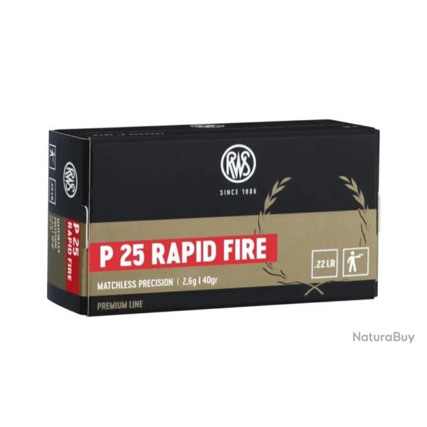 Balles 22LR Rws P25 Rapid