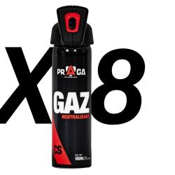 Pack bombes de d&eacute;fense gaz CS 100 ml x8