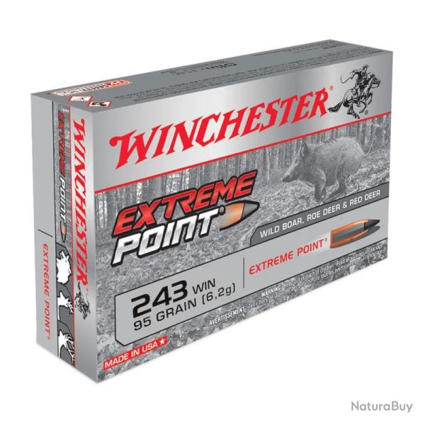 Balles Winchester Extreme Point 95 Gr - Cal. 243 Win