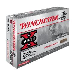 Balles Winchester Super X PP 100 Gr - Cal. 243 Win