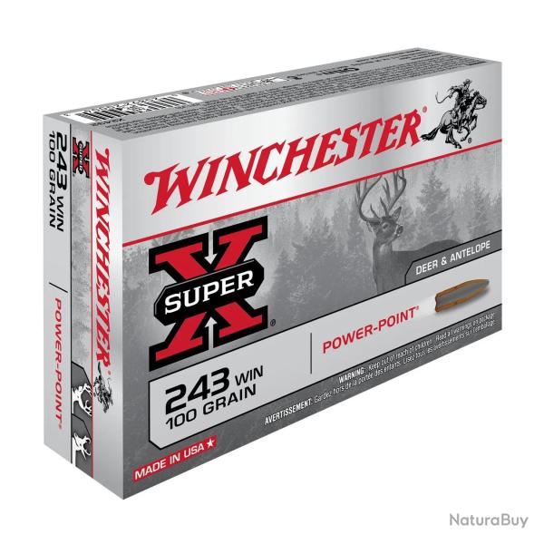 Balles Winchester Super X PP 100 Gr - Cal. 243 Win