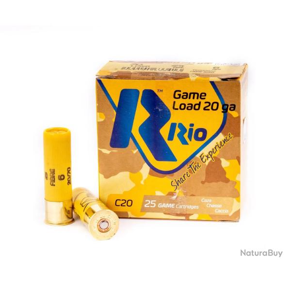 Cartouches Rio Game Load BJ - 25 gr - Pb 7 - Cal. 20