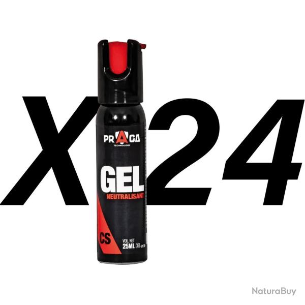 Pack bombes de d�fense gel CS 25 ml x24
