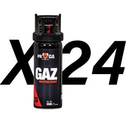 Pack bombes de d&eacute;fense gaz CS 50 ml x24