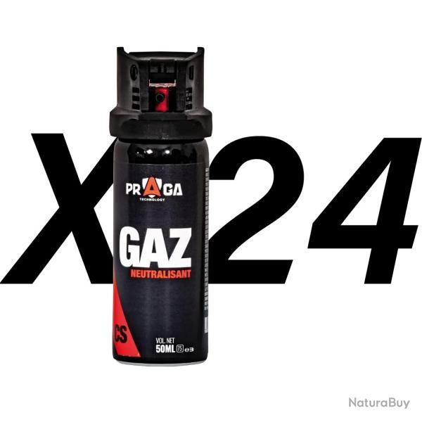 Pack bombes de d�fense gaz CS 50 ml x24