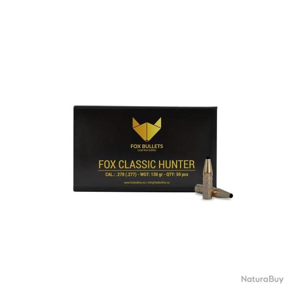 Ogive sans plomb Fox Bullets Classic Hunter .270 - 130 Gr x50
