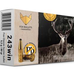 Balles sans plomb Fox Bullet Classic Hunter 243 Win - 80 Gr