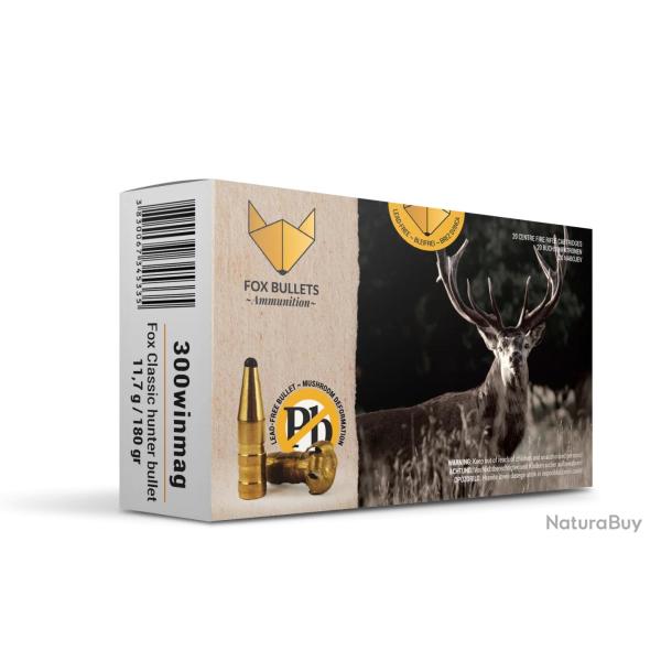 Balles sans plomb Fox Bullet Classic Hunter 300 WM - 180 Gr