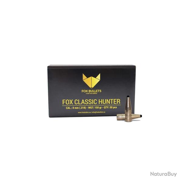 Ogive sans plomb Fox Bullets Classic Hunter 8 mm - 150 Gr x50