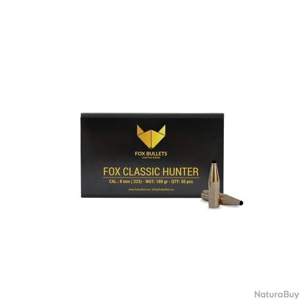 Ogive sans plomb Fox Bullets Classic Hunter 8 mm - 180 Gr x50