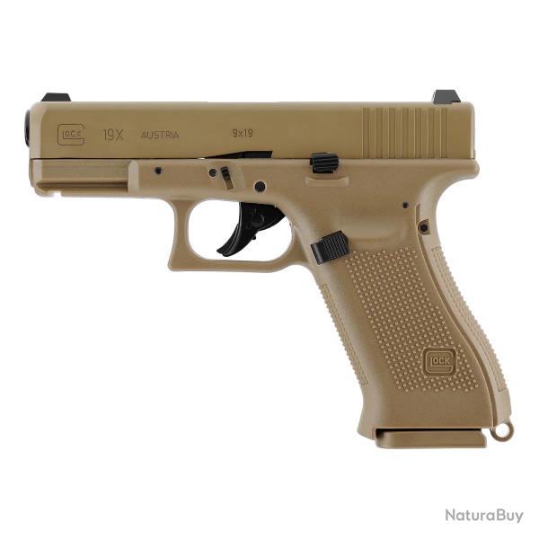 Pistolet BB Glock 19X Coyote CO2 - Cal. 4,5 mm