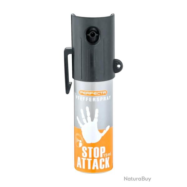 Bombe de d�fense Stop Attack - 15 ml - Gaz Poivre