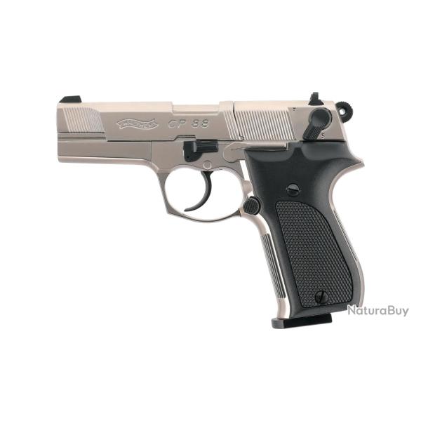 Pistolet � plombs Walther CP88 3,5p CO2 - Cal. 4,5 mm - Nickel�