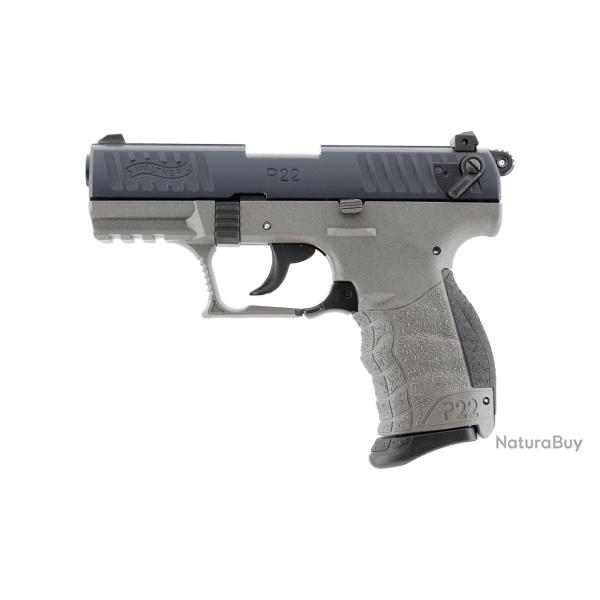 Pistolet blanc Walther P22Q - Gris - Cal. 9 mm PAK