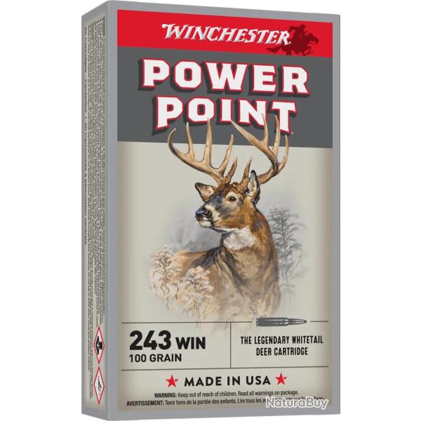 Balles de chasse Winchester Power Point 100 gr